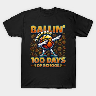 Ballin’ Through 100 Days of School T-Shirt